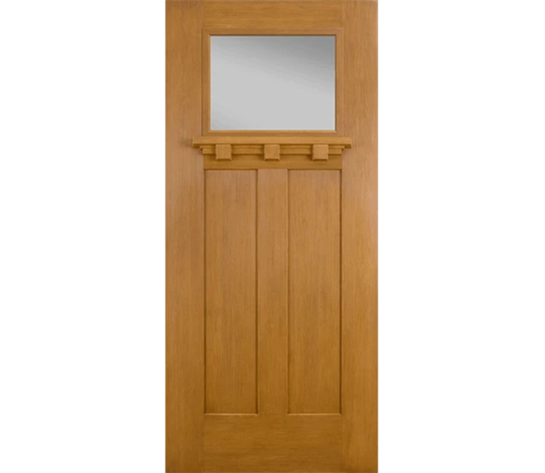 Eau Claire Craftsman Light Fiberglass Entry Door